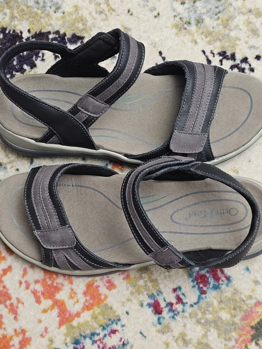 Orthofeet Paloma 937 Womens Sandals 10 D WIDE Hook & Loop Strappy Beach